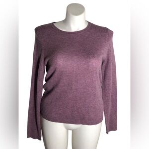 Tamari Pure Luxe 100% Cashmere purple sweater Sz XL
